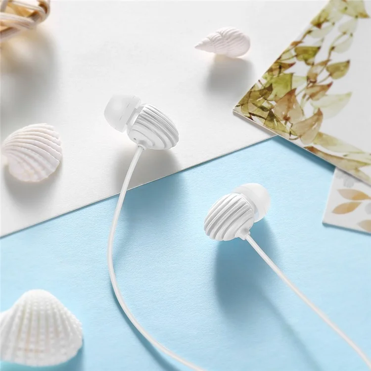 JOYROOM EL112S Conch Shape 3.5mm In-ear Earphone with Microphone for iPhone Samsung - White