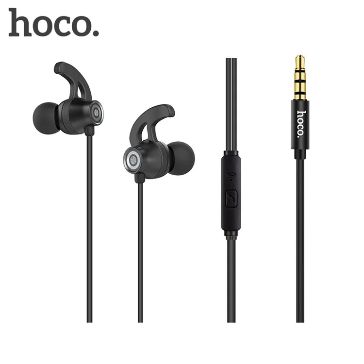HOCO M35 Sincere Joy Universal 3.5mm Wired In-ear Headphone with Mic for iPhone Samsung - Black