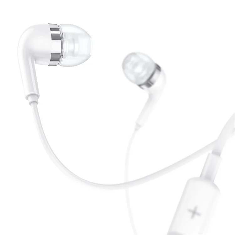 USAMS EP-23 Plating Wired 3.5mm In-Ear Earphone with Microphone for iPhone Samsung LG