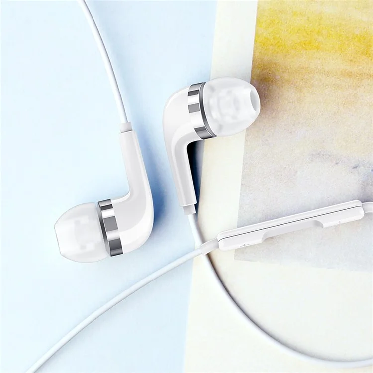 USAMS EP-23 Plating Wired 3.5mm In-Ear Earphone with Microphone for iPhone Samsung LG