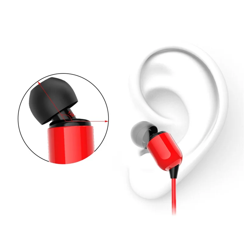 3 Meters Long In-ear Wired Earphone 3.5mm Headset - Red