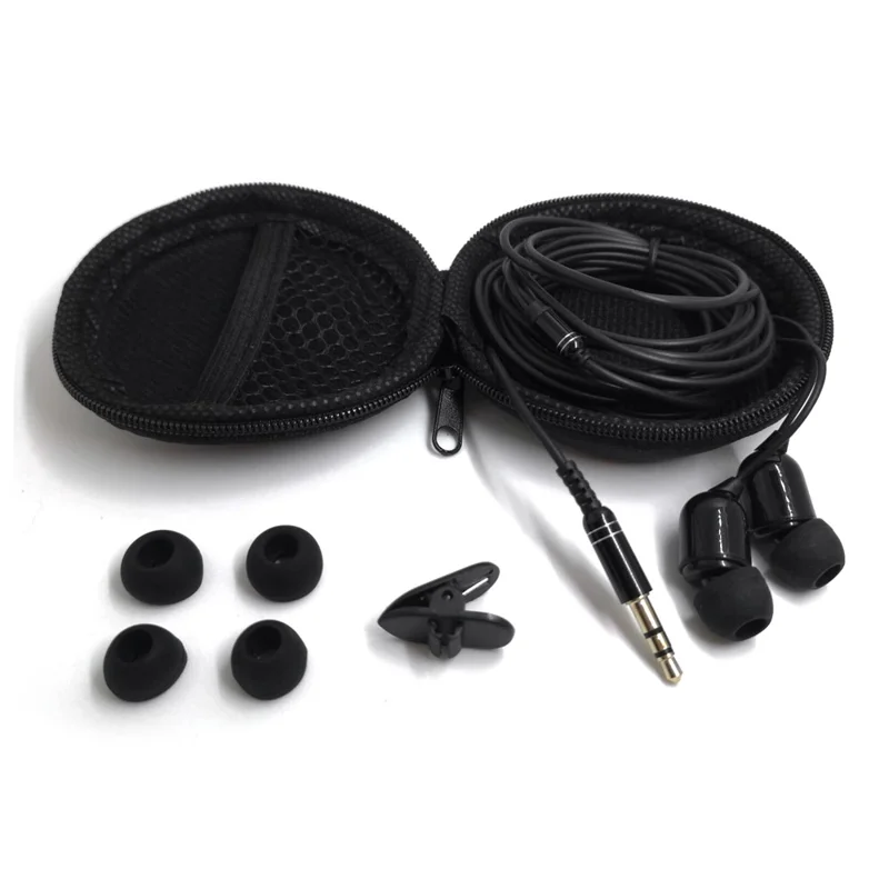 3.5mm Stereo Headset 3 Meters Long In-ear Wired Earphone - Black