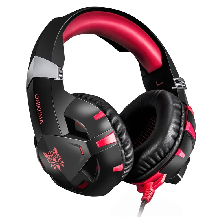 ONIKUMA K2 7.1 Channel USB LED Over-ear Gaming Headphone with Mic - Red