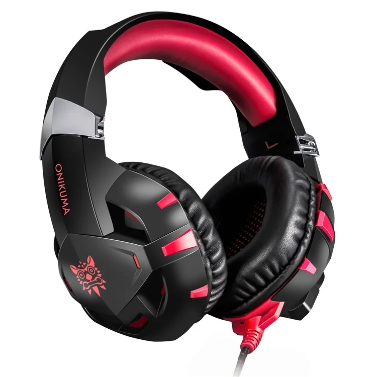 ONIKUMA K2 7.1 Channel USB LED Over-ear Gaming Headphone with Mic - Red