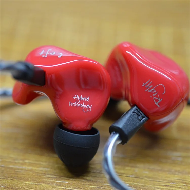 KZ ZS4 HiFi Stereo In-ear Earphone with Ear Hook Music Earbuds without Microphone (Standard Version) - Red