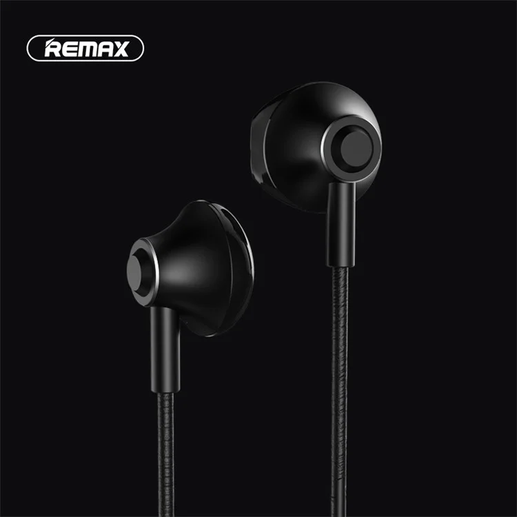 REMAX RM-711 3.5mm In-ear Wired Control Headset Build-in Mic - Black