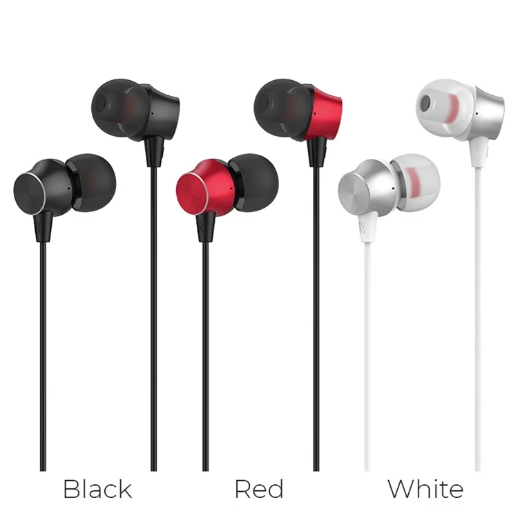 HOCO M51 Proper Sound Universal 3.5mm In-ear Wired Earphones with Mic - Black