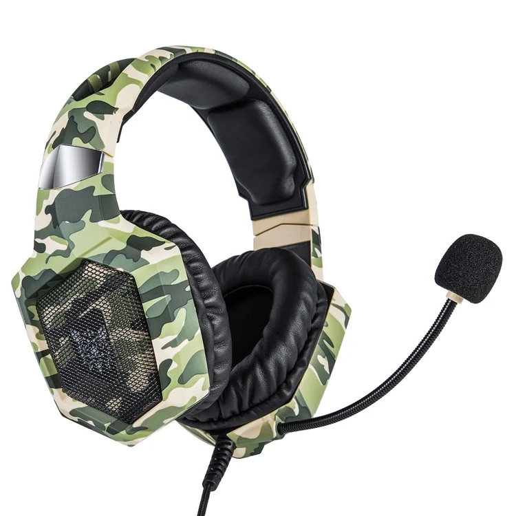 ONIKUMA K8 Camouflage Omnidirectional MIC USB Gaming Headset Wired Headphone - Green