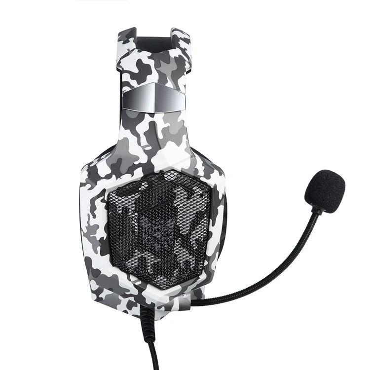 Onikuma K8 Camuffage Omniderection MIC Cushet Cuschente Chiled - Grigio