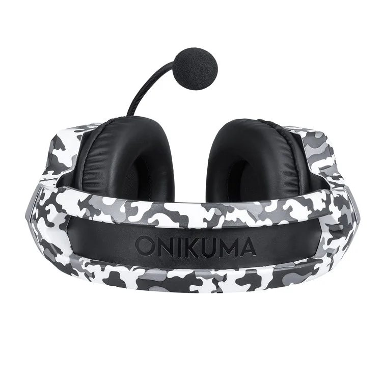 Onikuma K8 Camuffage Omniderection MIC Cushet Cuschente Chiled - Grigio