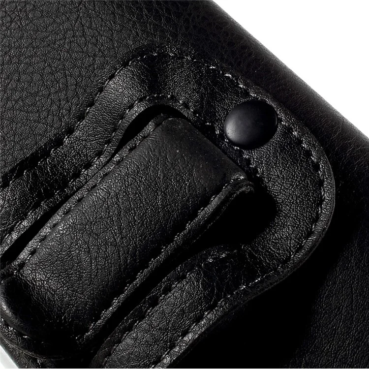 Litchi Skin Magnetic Leather Pouch Case Holster for iPhone 6s 6 / Galaxy S6 S5, Size: 144 x 73 x 12mm