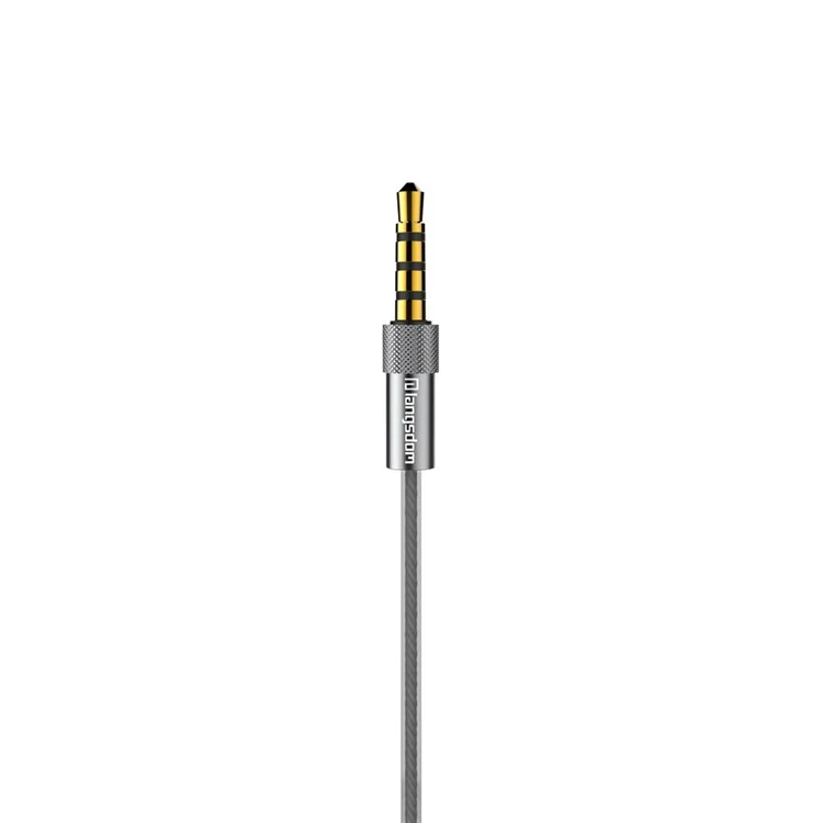 LANGSTON M400 Metal In-ear Headphone with Mic for iPhone iPad Samsung LG - Grey