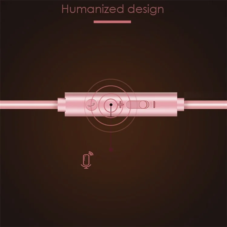 JOYROOM Heavy Bass Wired Earphone with Mic Volume Control (EL113) - Rose Gold Color