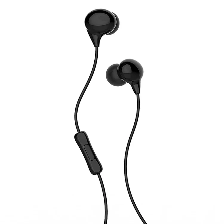 USAMS EP-9 3.5mm In-ear Earphone with Microphone for iPhone Samsung - Black
