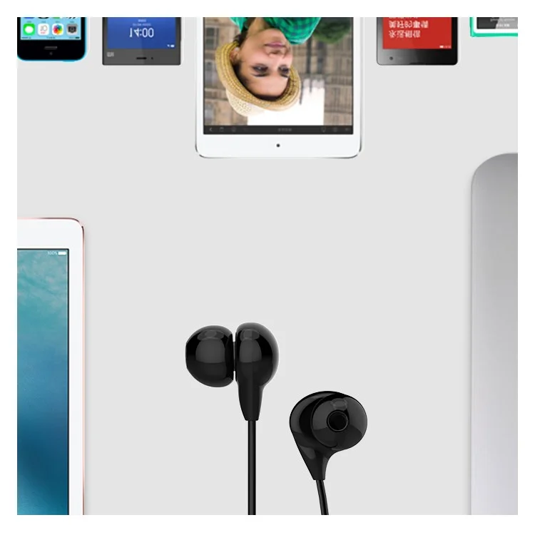 USAMS EP-9 3.5mm In-ear Earphone with Microphone for iPhone Samsung - Black
