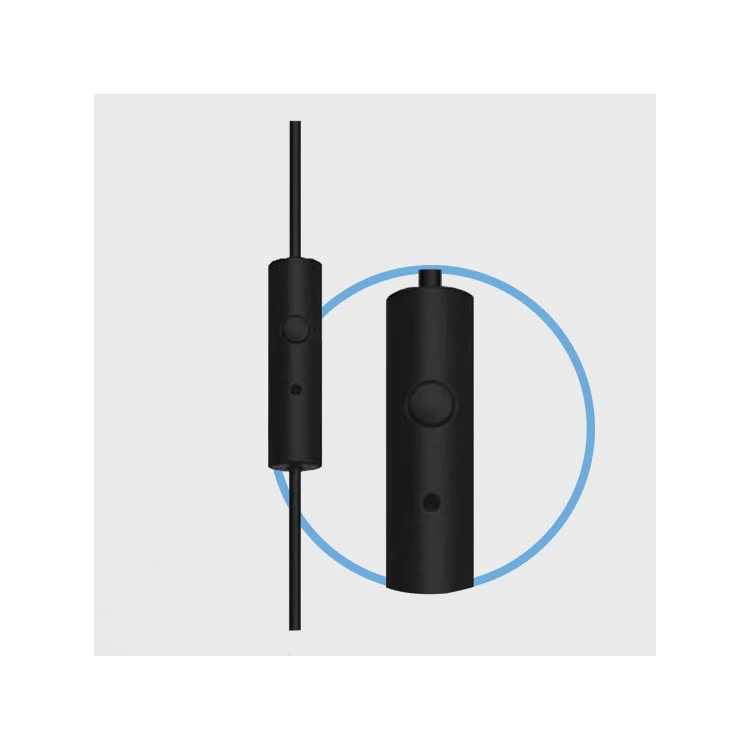 INHON M1 Wired 3.5mm In-ear HiFi Earphone Headphone with Mic for iPhone Samsung etc - Black