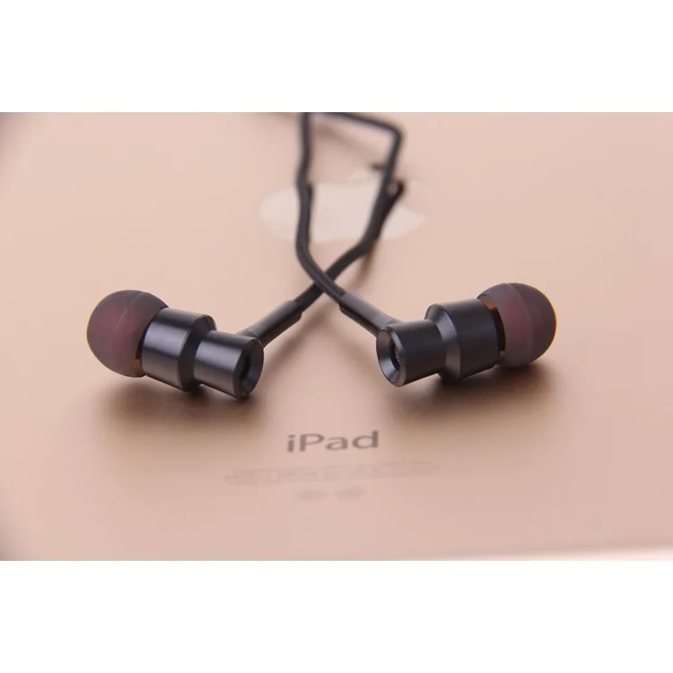 INHON M1 Wired 3.5mm In-ear HiFi Earphone Headphone with Mic for iPhone Samsung etc - Black
