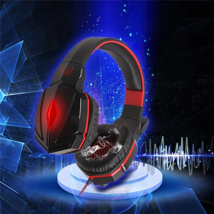 KOTION EACH G4000 HiFi Stereo Gaming Headphone with Mic Volume Control - Black / Red