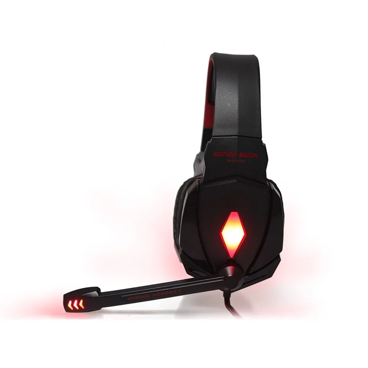 KOTION EACH G4000 HiFi Stereo Gaming Headphone with Mic Volume Control - Black / Red