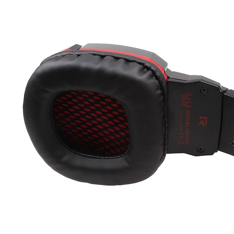 KOTION EACH G4000 HiFi Stereo Gaming Headphone with Mic Volume Control - Black / Red