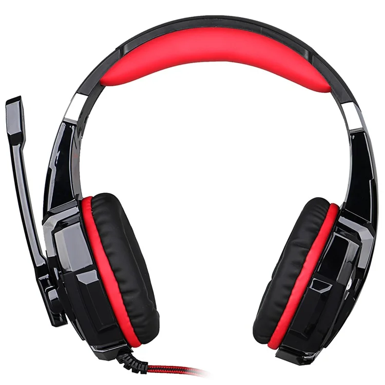KOTION EACH G9000 USB 7.1 Surround Sound Gaming Headphone with Mic LED Light - Black / Red