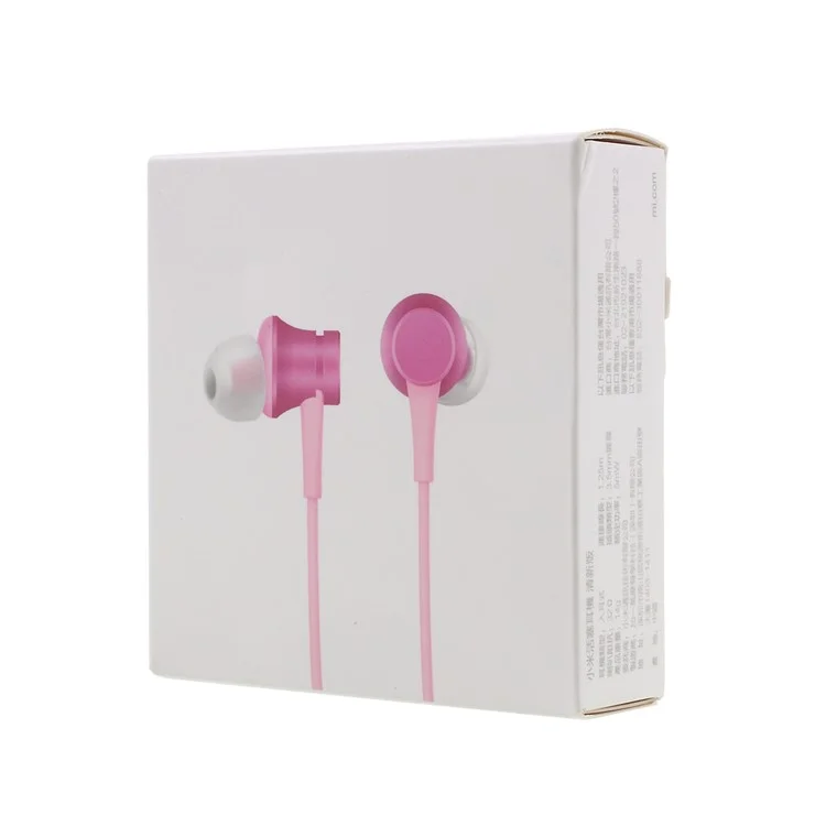 XIAOMI Piston Basic Edition 3.5mm Wired In-ear Earphone with Mic and Remote Control - Pink