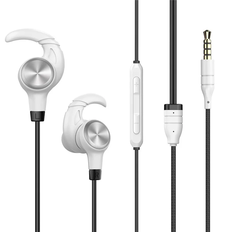 BASEUS Encok Wire Earphone HiFi Stereo In-ear Headphone with Mic and Remote Control (H31) - White
