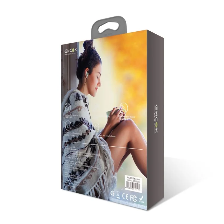 BASEUS Encok Wire Earphone HiFi Stereo In-ear Headphone with Mic and Remote Control (H31) - White