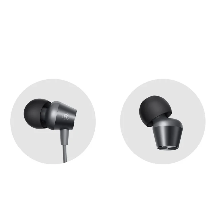 NUBIA HP1001 Universal 3.5mm In-ear Earphone with Remote Control for ZTE Samsung Sony iPhone - Dark Grey