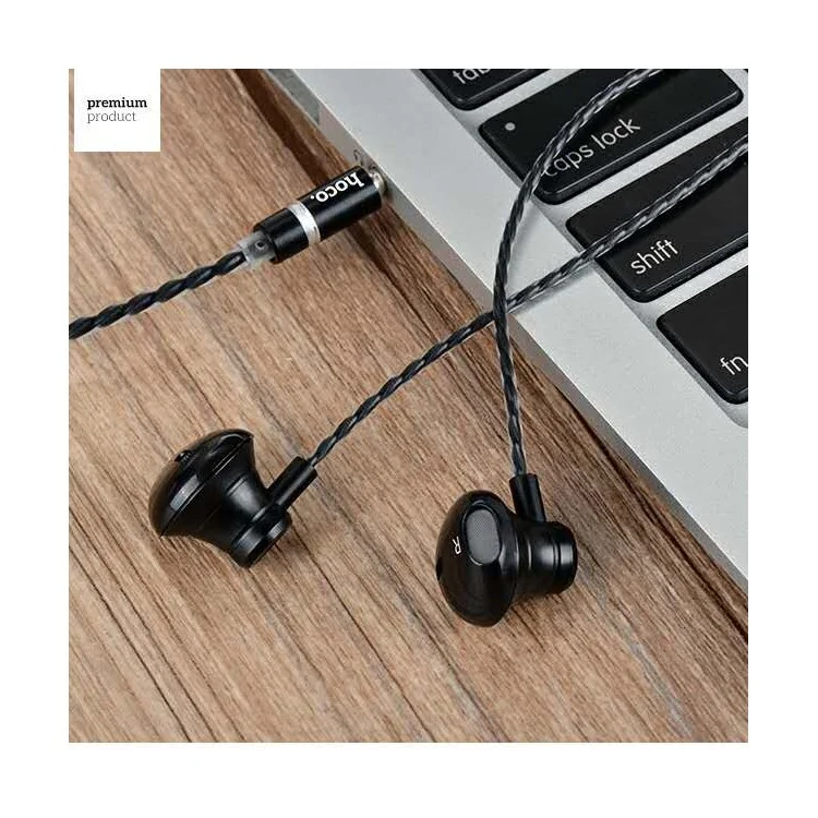 HOCO M18 Goss Universal 3.5mm Headset with Mic and Remote Control for Samsung S8, Huawei P10 - Black