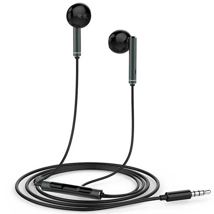 OEM AM116 HUAWEI 3.5mm In-ear Earphone with Mic for iPhone Samsung Huawei - Black