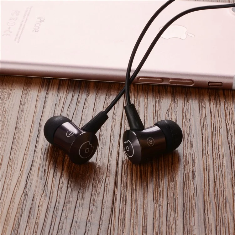 WUW Wired Earphone In-ear Drive-by-wire Control Headphone for Smart phone tablet PC with 3.5mm interface - Black