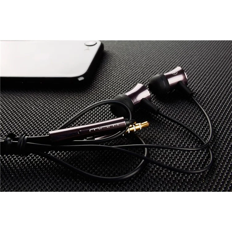 WUW Wired Earphone In-ear Drive-by-wire Control Headphone for Smart phone tablet PC with 3.5mm interface - Black