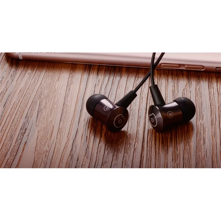 WUW Wired Earphone In-ear Drive-by-wire Control Headphone for Smart phone tablet PC with 3.5mm interface - Black