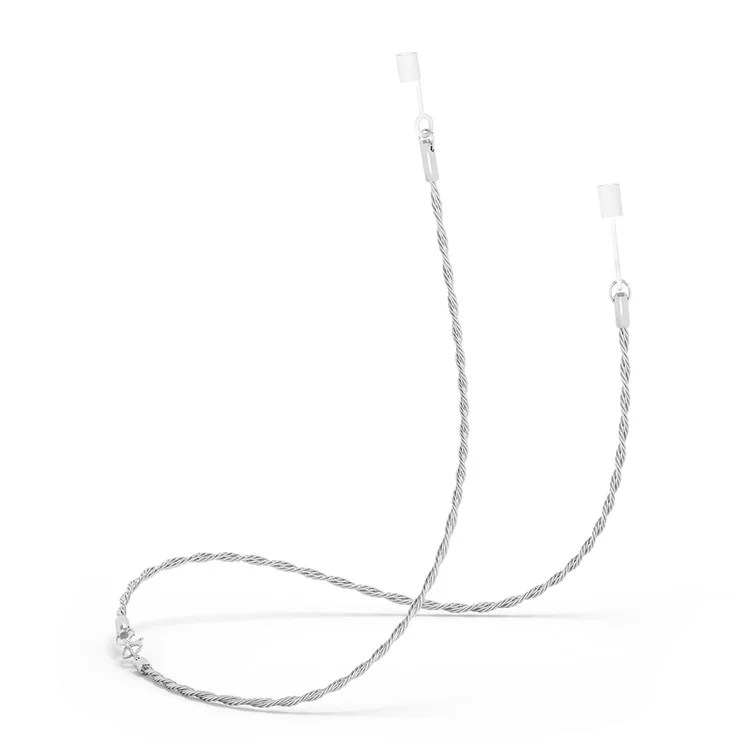 Anti-lost Necklace Accessory Strap for AirPods Wireless Earphone DIY Stainless Steel Cross Pendant Lord's Prayer Necklace