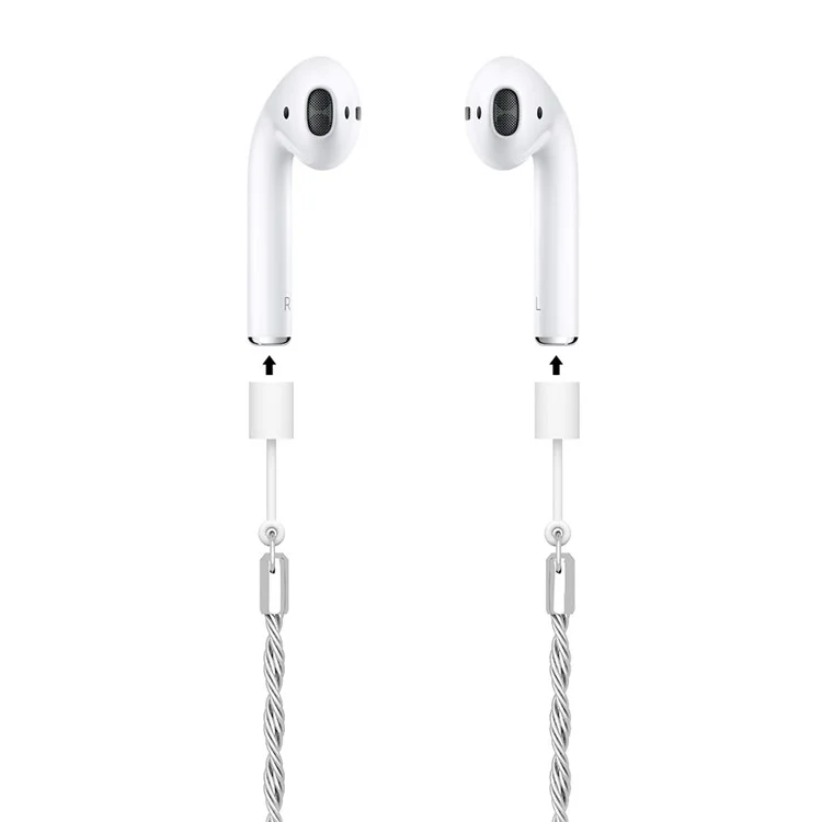 Anti-lost Necklace Accessory Strap for AirPods Wireless Earphone DIY Stainless Steel Cross Pendant Lord's Prayer Necklace