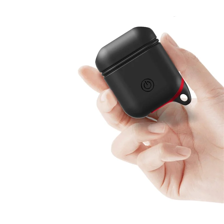 Portable Waterproof Shockproof Silicone Case Protective Cover for Apple AirPods - Black