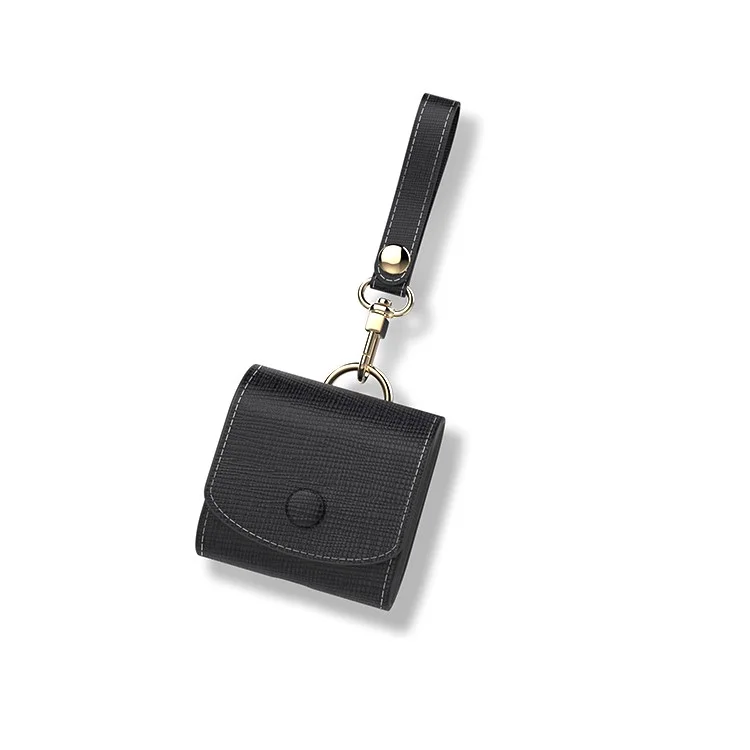 ISMILE JiaShang Series Genuine Leather Protective Case for Apple Airpods Charging Case - Black
