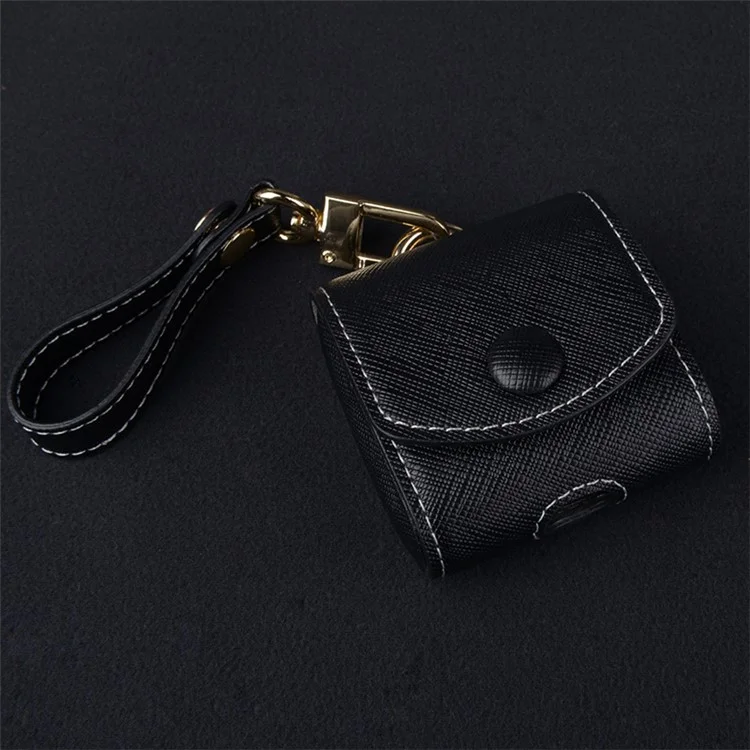 ISMILE JiaShang Series Genuine Leather Protective Case for Apple Airpods Charging Case - Black