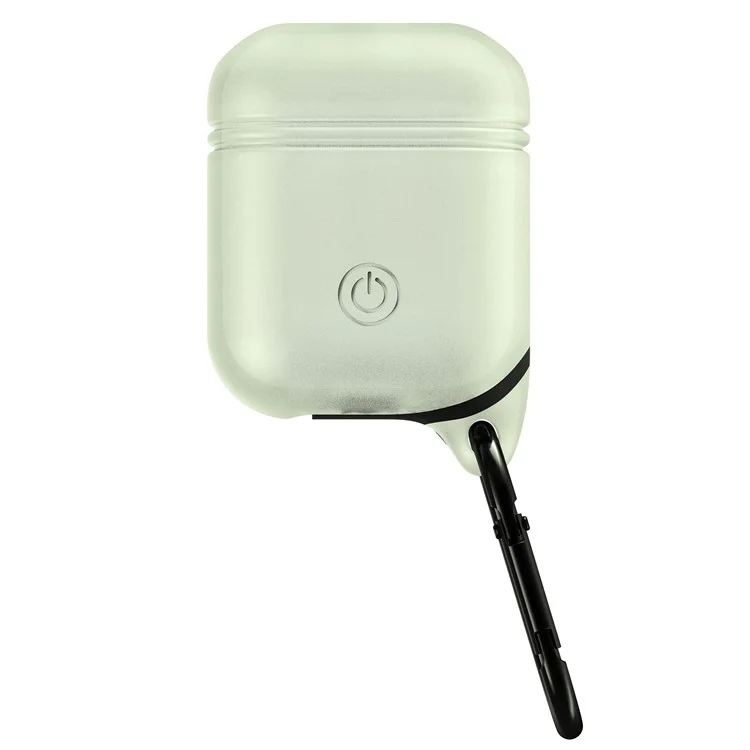 Luminous Waterproof Shockproof Silicone Protective Case with Carabiner for Apple AirPods