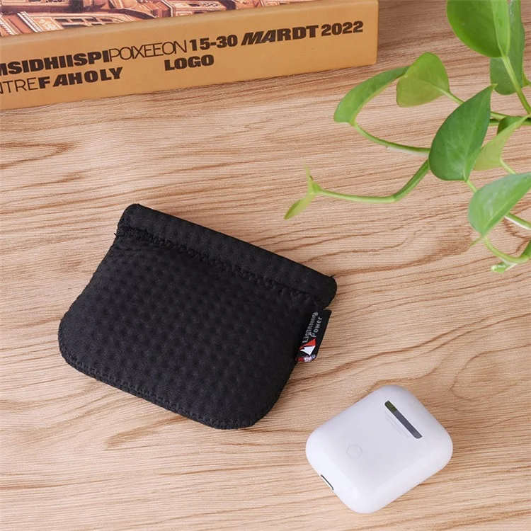 Automatic Closing Anti-dust Neoprene Breathable Protective Storage Bag for Apple Airpods Charging Case