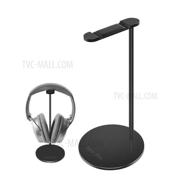Aluminum Alloy Headphone Holder Stand for Universal Headsets - Black