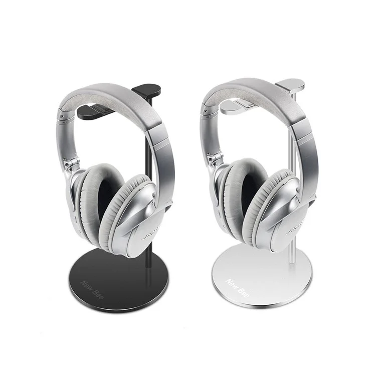 Aluminum Alloy Headphone Holder Stand for Universal Headsets - Black