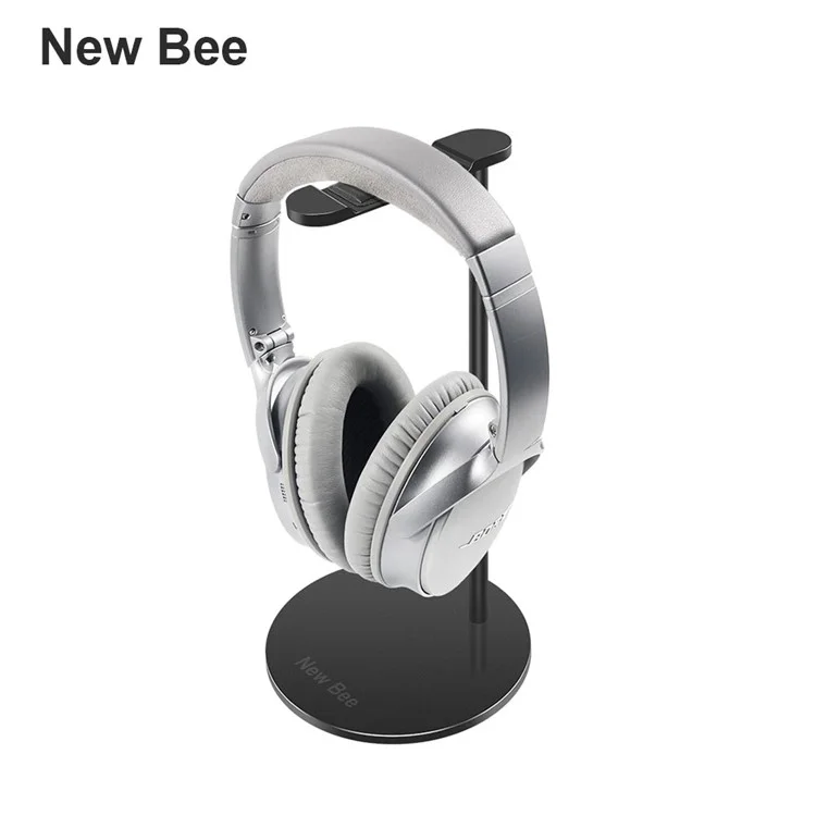 Aluminum Alloy Headphone Holder Stand for Universal Headsets - Black