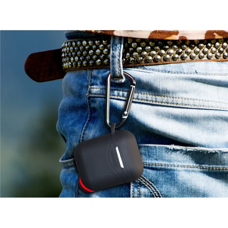 Mini Waterproof Dust-proof Drop-proof Silicone Case for Apple AirPods - Black