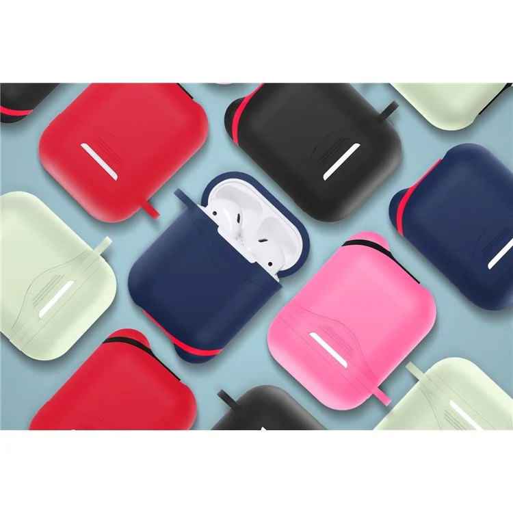 Mini Waterproof Dust-proof Drop-proof Silicone Case for Apple AirPods - Black