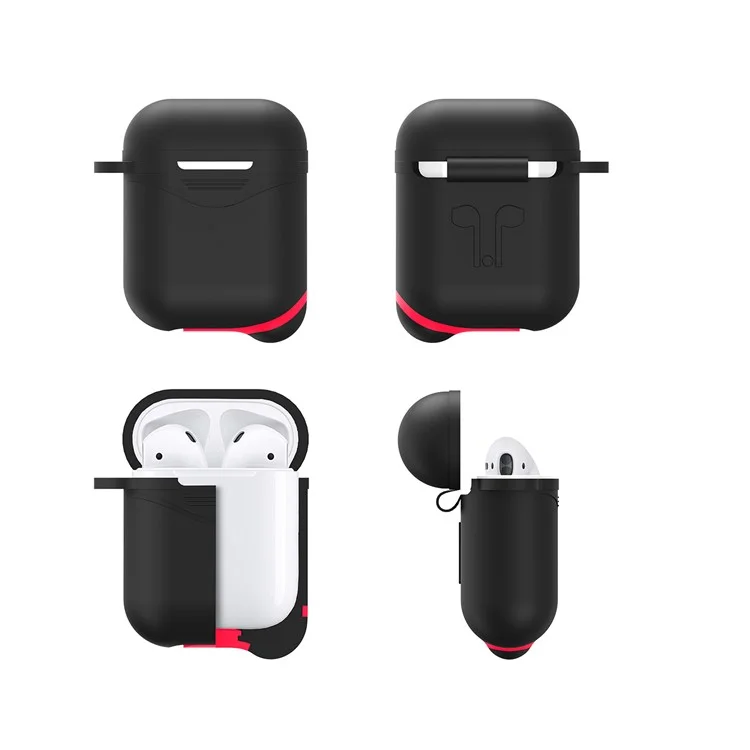 Mini Waterproof Dust-proof Drop-proof Silicone Case for Apple AirPods - Black