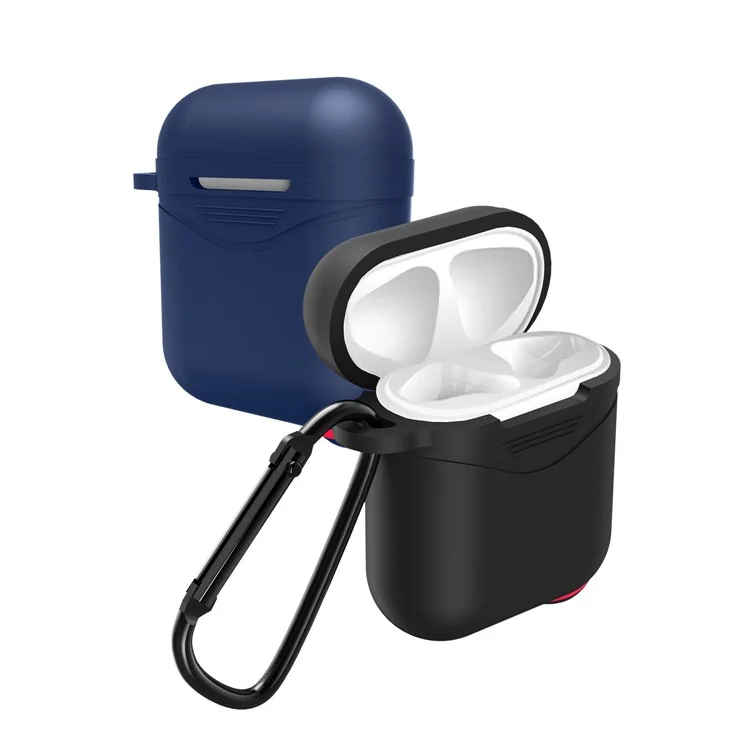 Mini Waterproof Dust-proof Drop-proof Silicone Case for Apple AirPods - Black