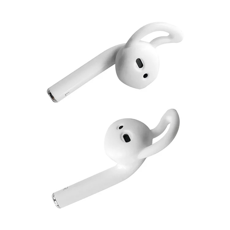 2 Par / Pacote Chapéu Príncipe Anti-perdido Macio Silicone Earbuds Esportes Orelha-gancho Para A Apple Airpods