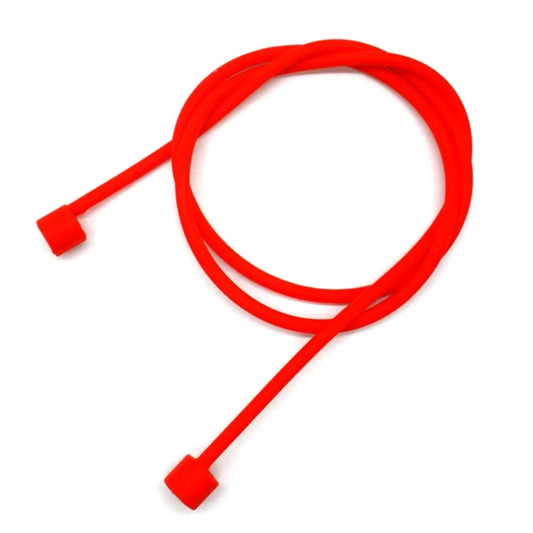 10Pcs/Set Earphone Anti-lost Silicone Rope Strap for Huawei FreeBuds - Red